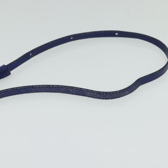 CELINE Trio Shoulder Bag Leather Blue Gold - Picture 8 of 13